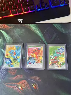 Pokemon First Partner Illustration Bulbasaur Charmander Squirtle Kanto Gen 1 Set - Image 1