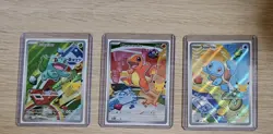 Pokemon Bulbasaur 037 Charmander 038 Squirtle 039 NM First Partner Illustration - Image 1