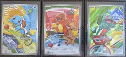 Pokemon First Partner Illustration Rare Kanto Bulbasaur Charmander Squirtle - Image 1