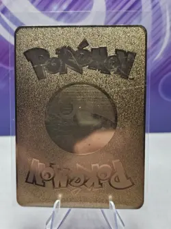 Pokemon Charizard Card VMAX Purple Gold Metal Display Card Fan Art Collectible - Image 2