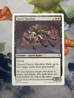 1x Faerie Macabre- Mystery Booster 2- White Border- Mtg Magic The Gathering- NM - Image 1