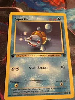 Pokemon TCG Team Rocket 68/82 Squirtle 1st Edition MP - Image 1