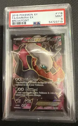 Pokemon TCG Darkrai EX Full Art 118/122 Breakpoint Holo Ultra Rare PSA 9 - Image 1