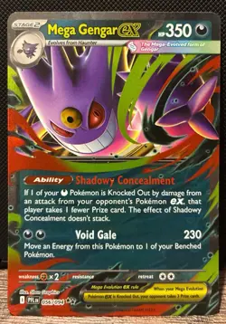 Mega Gengar ex 056/094 Double Rare NM - Pokemon TCG Phantasmal Flames - Image 1