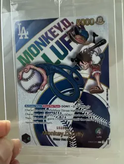 (Sealed) ONE PIECE X DODGERS COLLAB PROMO CARD MONKEY D. LUFFY [EB02-010] - Image 1