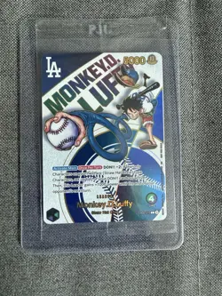 One Piece X Dodgers Collab Promo Card Monkey D. Luffy Sealed - Image 1
