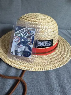 One Piece X Dodgers Collab Promo Card Monkey D. Luffy Sealed with Straw Hat - Image 1
