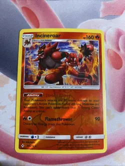 Pokemon TCG SM Unbroken Bonds 29/214 Incineroar Reverse Holo Rare Card NM - Image 1