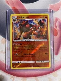 Pokemon TCG SM Unbroken Bonds 29/214 Incineroar Reverse Holo Rare Card NM - Image 3