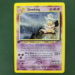 HP 1st Edition Slowking 14/111 Neo Genesis Holo Nintendo Pokemon Card - Image 1