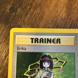 Trainer Erika 16/132 Unlimited Gym Heroes Holo Rare Vintage Pokemon Card NM - Image 3