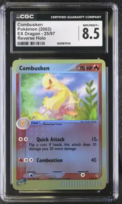 CGC 8.5 Combusken 2003 EX Dragon 25/97 Reverse Holo Pokemon Card - Image 1