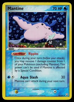 Pokemon Card - Mantine Team Rocket Returns 45/109 Reverse Holo Stamped - Image 1