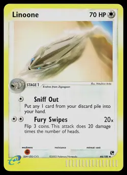Pokemon Card - Linoone Sandstorm 44/100 Uncommon Reverse Holo - Image 1