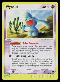 Pokemon Card - Wynaut Sandstorm 54/100 Uncommon Reverse Holo - Image 1
