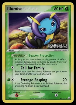Pokemon Card - Illumise Delta Species 45/113 Uncommon Reverse Holo STAMPED - Image 1
