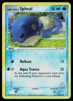 Pokemon Card - Team Aqua's Spheal Team Magma vs Team Aqua 57/95 Reverse Holo - Image 1
