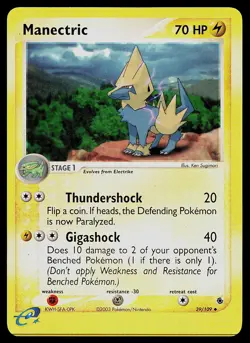 Pokemon Card - Manectric Ruby and Sapphire 39/109 Uncommon Reverse Holo - Image 1