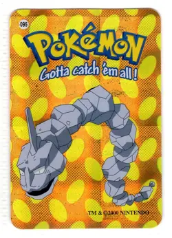 Onix #095 - Vintage Pokemon Vending Prism Holo Sticker Card 2000 Nintendo - Image 1