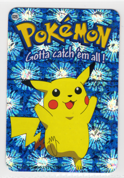 Pikachu #025 - Vintage Pokemon Vending Prism Holo Sticker Card 2000 Nintendo - Image 1