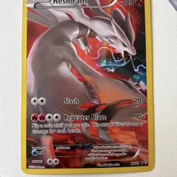 Pokemon TCG 2015 Reshiram Black Star Promo XY74 Full Art Holo Card LP See Pics - Image 1