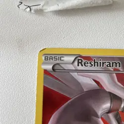 Pokemon TCG 2015 Reshiram Black Star Promo XY74 Full Art Holo Card LP See Pics - Image 2