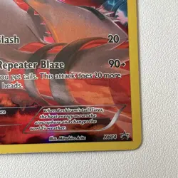 Pokemon TCG 2015 Reshiram Black Star Promo XY74 Full Art Holo Card LP See Pics - Image 4