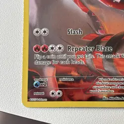 Pokemon TCG 2015 Reshiram Black Star Promo XY74 Full Art Holo Card LP See Pics - Image 5