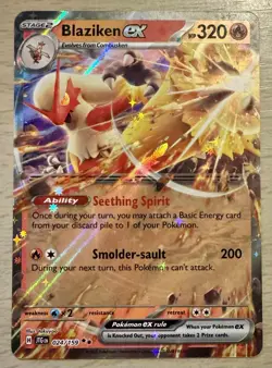 Pokemon TCG Blaziken ex 024/159 Journey Together Half Art Ultra Rare Card - Image 1