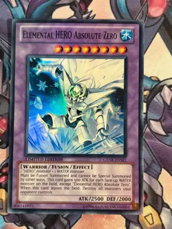 Elemental Hero Absolute Zero GENE-ENSE1 Yugioh Card Limited Edition - Image 1