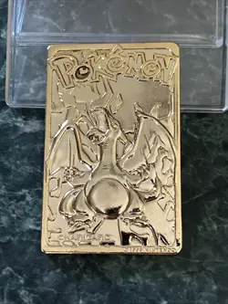 Pokemon 1999 23k Gold Plated Charizard Limited Edition BK Mini Card with Case - Image 5