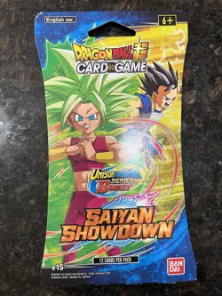Dragon Ball Super Card Game Saiyan Showdown Sleeved Booster Pack Set of 3 SEALED - Image 5