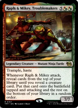 Raph & Mikey, Troublemakers R Teenage Mutant Ninja Turtles 167 NM - Image 1
