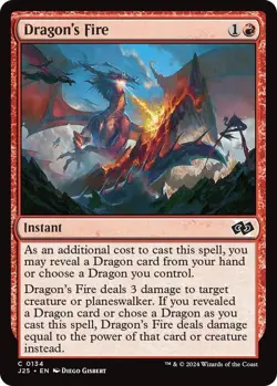 Dragon's Fire MTG NM Foundations Jumpstart Regular NON-FOIL - Image 1