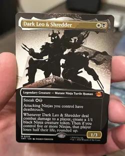 Dark Leo & Shredder Borderless NON Foil Teenage Mutant Ninja Turtles TMT MTG - Image 1