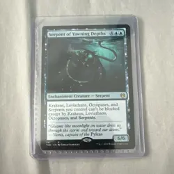 Serpent of Yawning Depths Enchantment Creature Rare Blue MTG Theros Beyond Deat… - Image 1