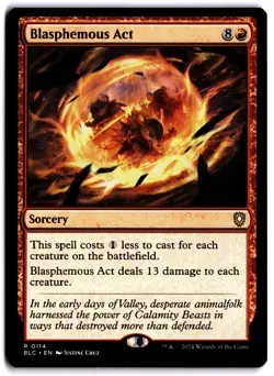 Blasphemous Act NM BLC Commander: Bloomburrow MTG - Image 1