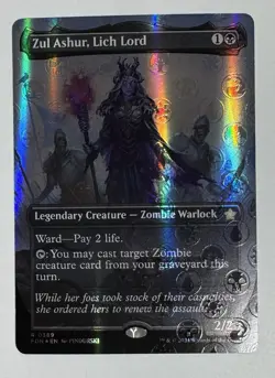 Zul Ashur, Lich Lord (Borderless, Mana Foil) Magic the Gathering ~Fast Shipping~ - Image 1