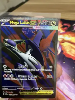 #163/132 Mega Latias ex Full Art Ultra Rare Mega Evolutions Pokemon TCG Card (1) - Image 4