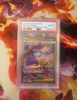 Pokemon TCG Mega Latias EX Full Art Card 163/132 Mega Evolutions PSA 10 - Image 1