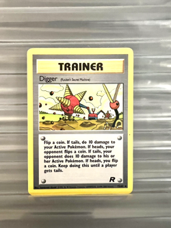 Pokemon Team Rocket TRAINER DIGGER 75/82 Uncommon Unlimited Ed - Image 1