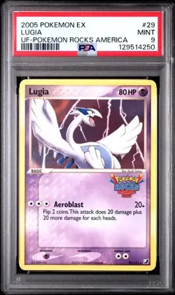 PSA 9 LUGIA 29 UNSEEN FORCES ROCKS AMERICA POKEMON MINT BM - Image 1