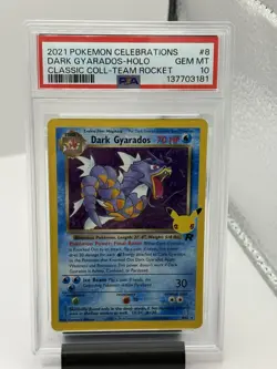 2021 Pokemon Dark Gyarados Celebrations Classic Collection 8 PSA 10 GEM MINT - Image 1