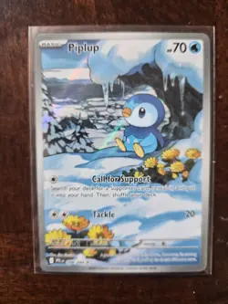 Pokemon Phantasmal Flames English Piplup Full Illustration Rare Holo #098/094 - Image 1