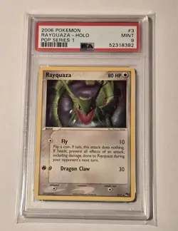 2004 Pokemon Pop Series 1 Rayquaza #3 NON HOLO PSA 9 *SLAB LABEL ERROR* - Image 1
