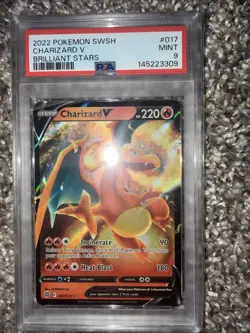 2023 Pokemon SWSH CHARIZARD V 018/159 Crown Zenith PSA 9 Mint - Image 1