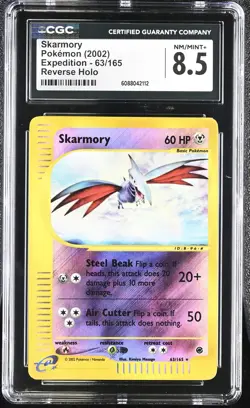 CGC 8.5 Skarmory 2002 Expedition 63/165 Reverse Holo Pokemon Card - Image 1