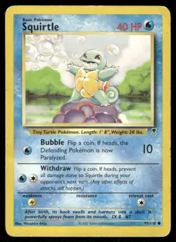 Pokemon Tcg Squirtle #95 Pokemon Legendary Collection MP - Image 1
