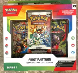 Pokemon First Partner Illustration Collection Series 1 Box Promo Booster Sticker - Image 1
