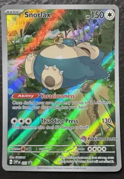 Pokemon TCG Snorlax #51 Pokemon Center Exclusive ETB Scarlet & Violet 151 - Image 1